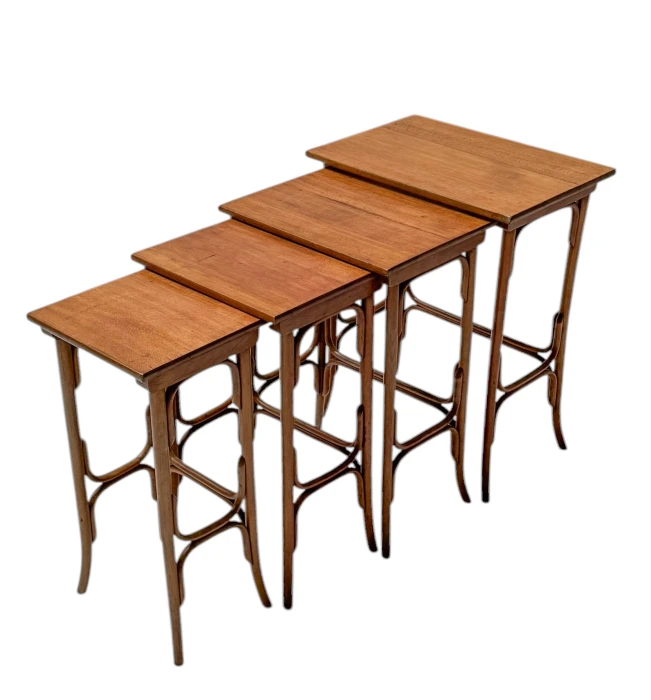 Vienna Secession Bentwood Nesting Tables by Michael Thonet for Thonet, 1900s